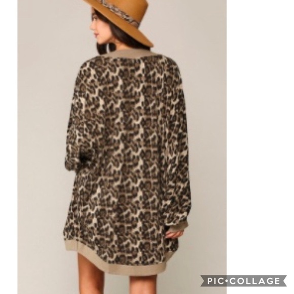Tans... Browns... Animal Print Open Cardi - Picture 3 of 5